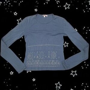 y2k Roxy Quicksilver long sleeve top with faded designs